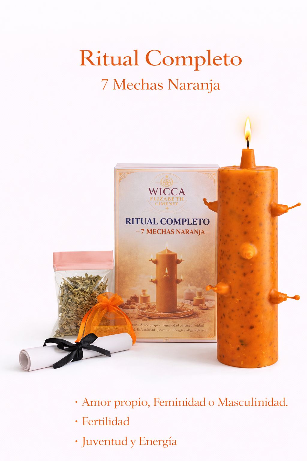 Ritual Completo 7 Mechas Naranja